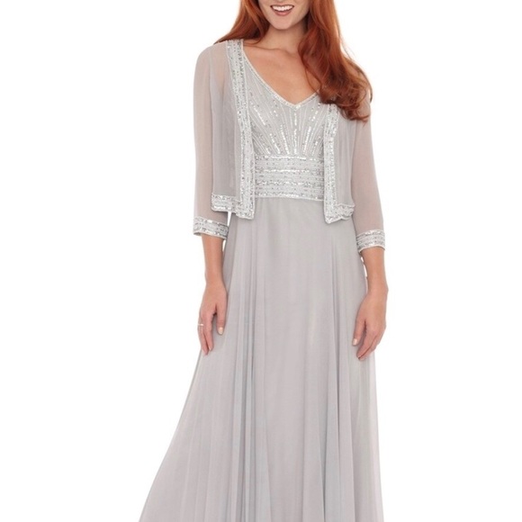 J Laxmi Dresses & Skirts - New Gray Mother of the Bride Dress with jacket
